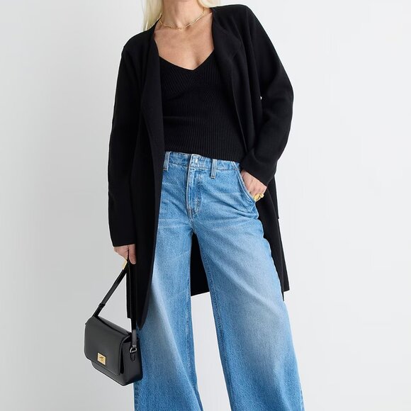 NWT J Crew Juliette Collarless Sweater-Blazer M